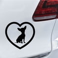 thumbnail image 3 of HEVIRGO Cute Chihuahua Dog Heart Car Vehicle Body Window Reflective Decals Sticker Decor, 3 of 7