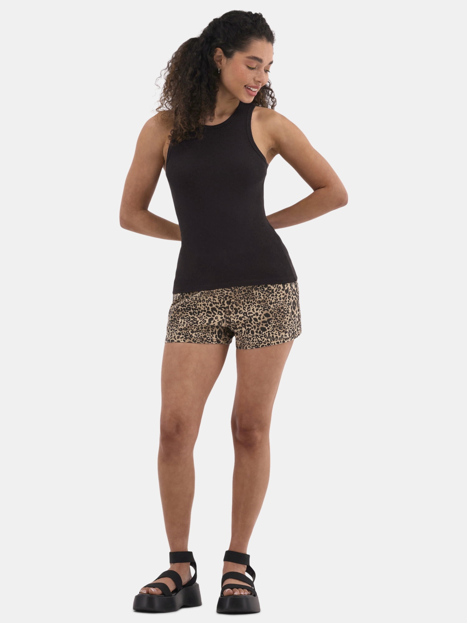 No Boundaries Ribbed High Neck Tank Top, Women's