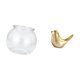 thumbnail image 5 of Acuario de escritorio,Pecera pequeña transparente,pecera,jarrón,mesa,Tanque de peces Contenedor de acuario transparente Hogar,Figura de pájaros,Figura de pájaro dorado,decoración del, 5 of 8