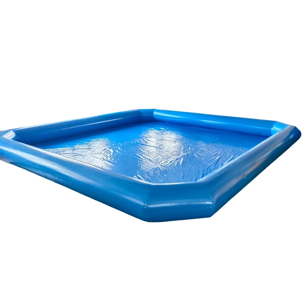 INTBUYING Inflatable Swimming Pool PVC Square Pool 23x23x1.8ft with