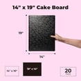 thumbnail image 2 of [20 Pack 19x14 Rectangle Cake Boards Black Cardboard Cake Base, Half Sheet Disposable, Desserts and Pastries Food Bottoms, Grease Proof and Moisture Resistant, 2 of 7