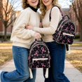 Polyester Cloth Backpack POLERO Polyester Fabric Fashion Backpack Purse with Lightweight, Pink ...