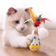 thumbnail image 2 of Gato interactivo de madera con balanceo para gatos de interior, se endereza solo, con sombrero y, 2 of 4
