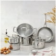 thumbnail image 2 of HENCKELS Synergy 10 Piece 18/10 Stainless Steel Cookware Set With Glass Lid, 2 of 8
