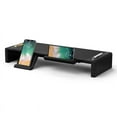 thumbnail image 4 of Foldable Computer Monitor Riser, Adjustable Length Computer Stand and Storage Drawer & Pen Slot, Phone Stand Compatible Computer, Desktop, Laptop, Save Space (Black), 4 of 5