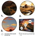 thumbnail image 3 of Designart "Sunset at the Farmhouse" Landscapes Floater Framed Canvas Print, 3 of 7