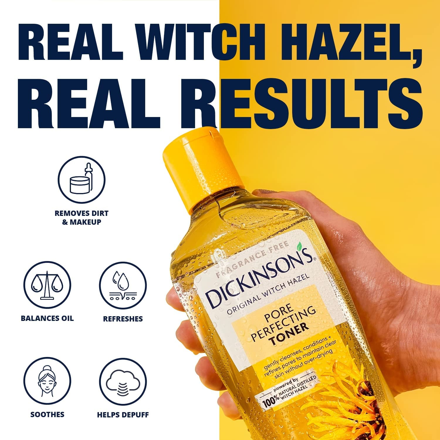 (3 pack) Dickinson's Pore Perfecting Witch Hazel Toner, 16 fl oz