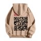 thumbnail image 5 of WILLBEST Sudaderas para Hombre y Mujer, Suéter con Capucha y Bolsillo De Manga Larga con Estampado De Coco Qr Divertido De Color Sólido para San Valentín, Otoño e Invierno Mediana​​, 5 of 6