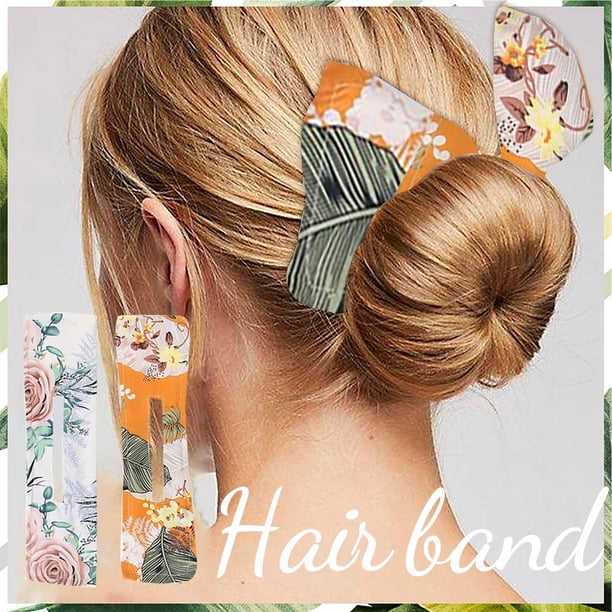 Fiudx Accesorios para El Cabello Franceses, Diademas Ligeras con Estampado de Donuts, Tela Suave y Cómoda, Fáciles de Lavar y Transportar, Ideales para Salidas Deportivas y Fiestas, Accesorios Elegan