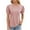 Pink, variant on Women Summer Tunic Tops 2024 Puffy Short Sleeve V Neck Eyelet Shirt Casual Loose Fit Solid Ruched Dress Blouse