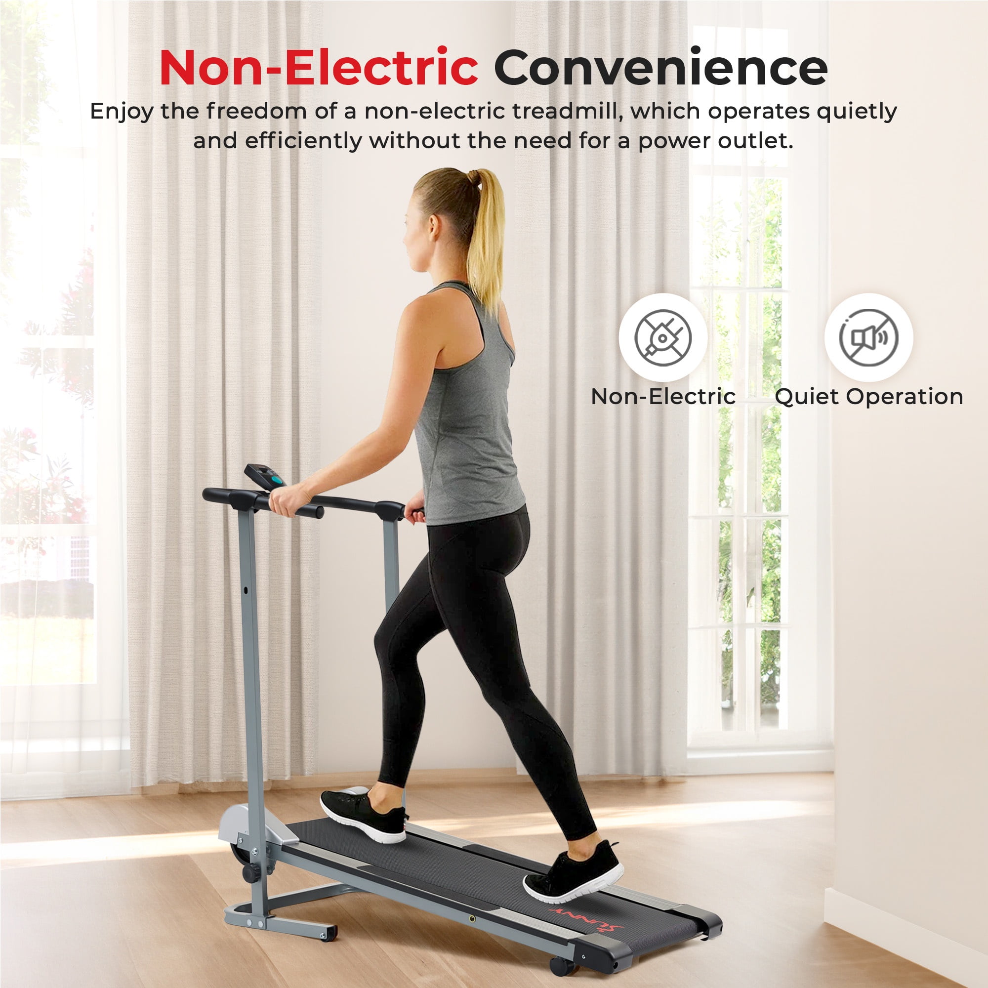 Sunny Health & Fitness Indoor Walking Stationary Treadmill