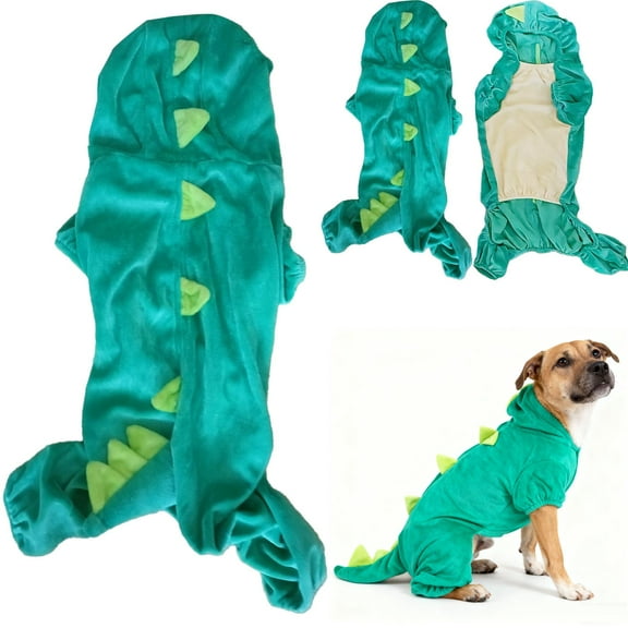 Dinosaur Dog Halloween Costume Pet Hoodie for Small Medium Dogs Cats Halloween Christmas Cosplay Apparel Funny Cute Pet Clothing