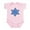 Petal Pink, variant on CafePress - Happy Hanukkah Star 4 Infant Bodysuit - Baby Light Bodysuit, Size Newborn - 24 Months