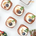 thumbnail image 6 of CHEFMADE Mini Brownie Cake Pan Set, 2.4-inch 4Pcs Non-Stick Square Muffin Pan Blondie Bakeware, Dishwasher Safe for Oven & Instant Pot Baking (Champagne Gold), 6 of 9