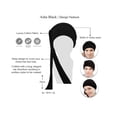 thumbnail image 2 of Masumi Asha Chemo Headwear para Mujer con Pérdida de Cabello Turbante de Algodón Pañuelo para la Cabeza Envolvente para Mujer (Negro), 2 of 4