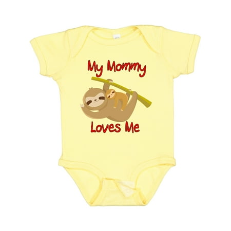 

Inktastic My Mommy Loves Me Sloth Gift Baby Boy or Baby Girl Bodysuit