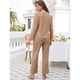 thumbnail image 2 of Top y Pantalón de Punto Waffle NikouMX Conjunto de Salón para Mujer, 2 of 8