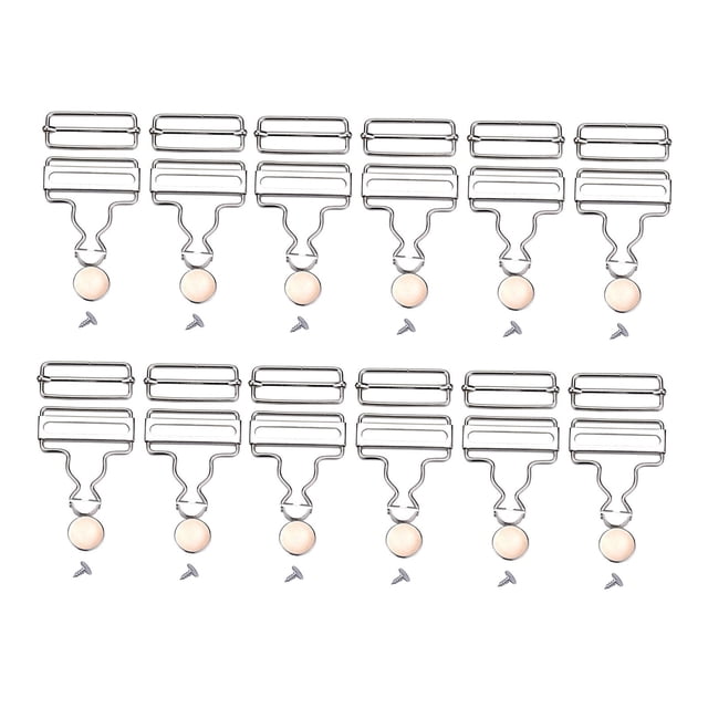 12 Pcs Overall Buckles Suspenders, Adjustable Replacement Buckle with Rectangle Buckle Sliding Ribbon Slip Buckle () , 3.8cm