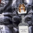 thumbnail image 4 of WIRESTER Acrylic Reel ID Holder Belt Clip Badge Retractable with Alligator Clip for Office Worker, Medical Staffs, Nurse, Doctor, Teacher, Student - Sable Sheltie Shetland Sheep Dog, 4 of 5