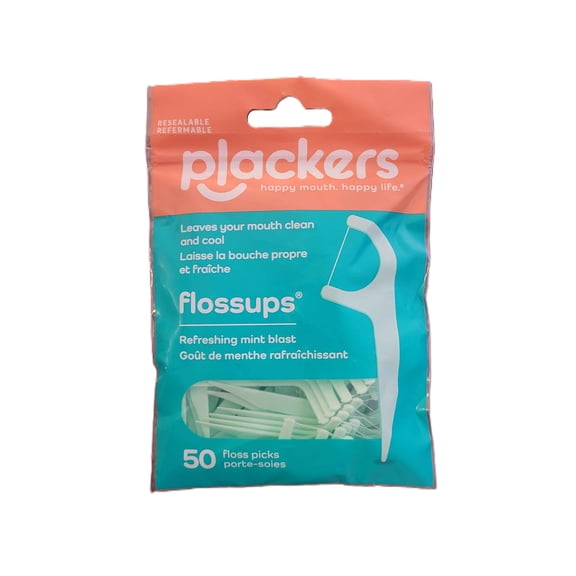 Plackers Flossups Floss Picks 50 Count