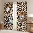 thumbnail image 2 of Erosebridal Leopard Zebra Lucky 8 Ball Black Out Curtains, Cute Sport Curtains Pack of 2 (42x63 Each) for Girls and Boys, 2 of 6