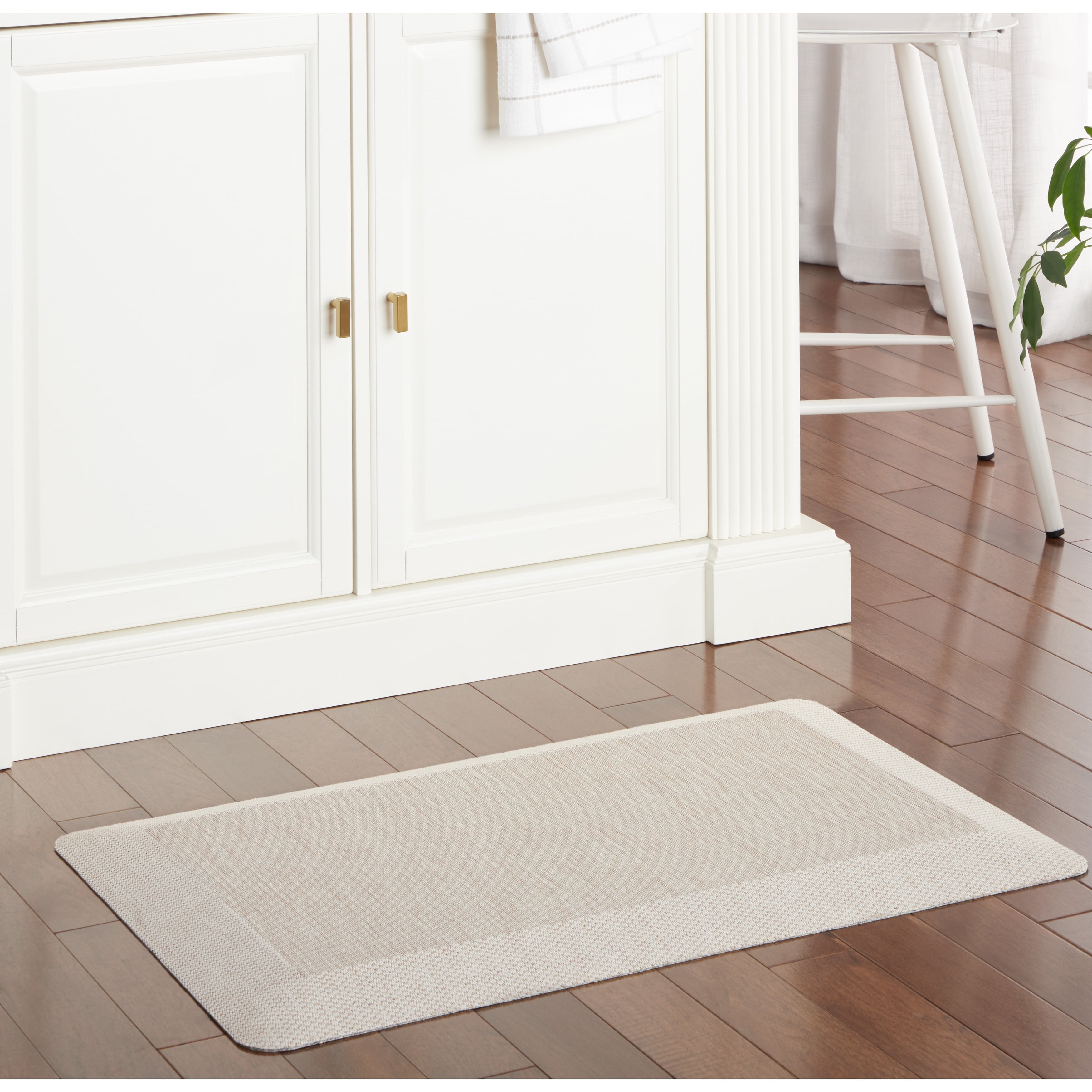 Martha Stewart Mira Modern Heathered Anti-Fatigue Air-Infused Kitchen Mat, Blue, 19.6"x32"