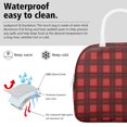 thumbnail image 3 of Insulated Lunch Bag for Women, Floral Print Oxford Fabric Lunch Box, Leakproof Thermal Cooler Tote for Work, School & Picnic, Christmas Vintage Grid Print, 3 of 5