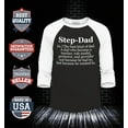 thumbnail image 2 of Shop4Ever Men's Step-Dad Definition Bonus Father Gift Raglan Baseball Shirt XX-Large Black/White, 2 of 4