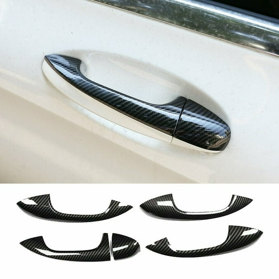 Carbon Fiber Pattern ABS Side Door Handle Trim, For Mercedes-Benz W205 W213 X253 C E GLC Class 2015-2021,Car Part Door Handle Cover Trim