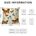 thumbnail image 2 of Pioneer Flower And Butterfly Pillow Covers,Pioneer Flower And Butterfly Throw Pillow Covers 18"×18" ,Living Room Sofa Couch Pillow Covers,Decorative Pillow Covers, 2 of 7