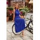 thumbnail image 2 of Vestido PRETTYGARDEN Midi Azul con Lunares Suizos y Volantes sin Mangas Talla L, 2 of 8