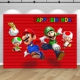 thumbnail image 3 of Decoración de fondo para fiesta de Super Mario Bros, juego de desafío para niños, fondo de cumpleaños, accesorios para pancartas de estudio fotográfico para baby shower, 3 of 5