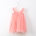thumbnail image 3 of CAICJ98 Vêtements pour Filles Robe Évasée à Manches Courtes Bouffantes Col Carré avec Nœud devant, Rouge Melon D\'eau, 3 of 5