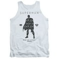 thumbnail image 1 of Superman Paisley Sihouette Adult Tank Top White, 1 of 1