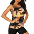 thumbnail image 2 of Hirioo Hawaiian Sunset Beach for Women's Workout Tank Top Sleeveless Workout Tops Athletic Gym Shirts-Medium, 2 of 7