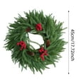 thumbnail image 3 of Artificial Cedar Christmas Wreath for Front Door 18 Inch Cedar Pine Wreath With Pine Cones and Berries for Wall Window Porch Farmhouse Indoor Outdoor Xmas Holiday Home Decorations, 3 of 9