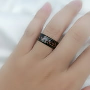 ringheart Black Matching Rings His Her Ring Sets Couple Rings Red CZ Women Wedding Ring Sets for Him and Her Men and Women Ring