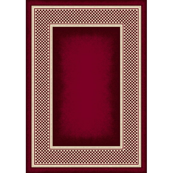 Milliken Innovations Area Rug OLD GINGHAM RUBY Old Gingham Ruby 3' 10" x  5' 4" Rectangle