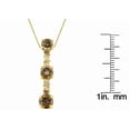 thumbnail image 4 of 14k Yellow Gold 1 CTTW White and Champagne Round Cut Diamond Drop Pendant Necklace (I-J, I1-I2), 4 of 5