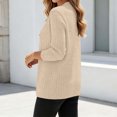 thumbnail image 6 of Bxsruta Womens Cardigan Sweaters Long Sleeve Button Down V Neck Casual Knit Outwear, 6 of 7