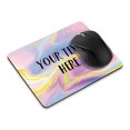 thumbnail image 3 of WIRESTER Personalized Rec Mousepad With Your Text Customize Your Name on Gold Pastel Purple Pink Marble Pattern for Home, Office, and Gaming Desk, Non-Slip Rectangle Mousepad 8.66"x7.08", 3 of 6