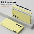 thumbnail image 4 of Allytechgroup for Samsung Galaxy Z Fold 6 Case with Stylus Pen + Pen Holder + Screen Protector, Full Body Protective Hinge Protection Rugged Case for Women Men, Yellow, 4 of 7