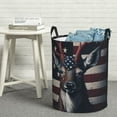 thumbnail image 6 of Daiia Vintage American Deer Round Laundry Basket with Handles Thickened Waterproof Circular hamper,Dirty Clothes Storage Basket for Bedroom,Bathroom,College Dorm-Medium, 6 of 6