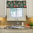 thumbnail image 2 of Yayeee Kitchen Valance Rod Pocket 54" x 18" Living Room Window Curtain, Yellow Christmas Gingerbread, 2 of 6