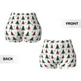 thumbnail image 5 of Xecao Buffalo Plaid Christmas Trees Print Workout Shorts for Women Soft Smooth Gym Yoga Scrunch Active Tennis Workout Running Shorts, 5 of 9