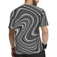 thumbnail image 3 of T Shirt For Men Curvy Lines Gym Summer Black White Grey Streetwear T-Shirts Popular Tee Shirt For Me, 3 of 7