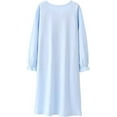 thumbnail image 6 of FEDPOP Girl Nightgowns Dresses Long Sleeve Sleep Dress Sleepwear Blue Clothes for Kids Size 8-9 Year, 6 of 7