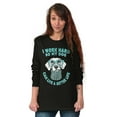 thumbnail image 4 of Work So Hard Dog Live A Better Life Women Plus Size Long Sleeve Graphic Tee Brisco Brands 2X, 4 of 5