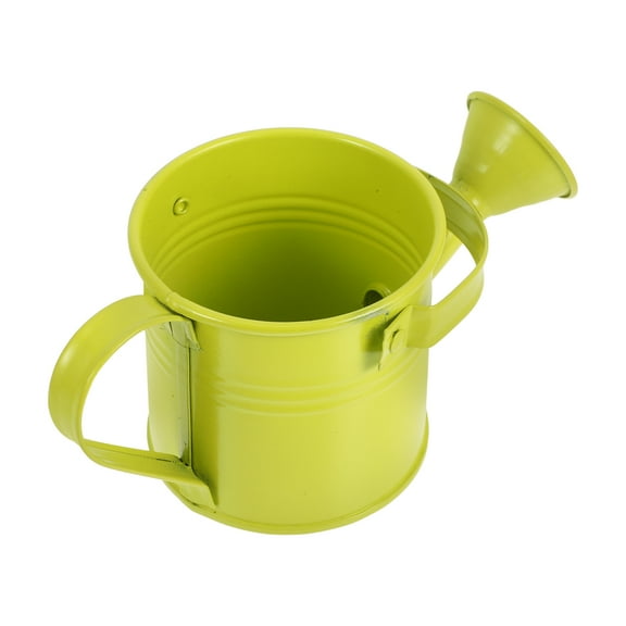 MLINS Light Green Galvanized Iron Watering Can for Succulents and Small Spaces 4.5 x 3.2 Inches
