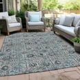thumbnail image 4 of Dalyn Rugs Machine Washable Indoor/Outdoor Chantille Teal 9' x 12' Rug, 4 of 9